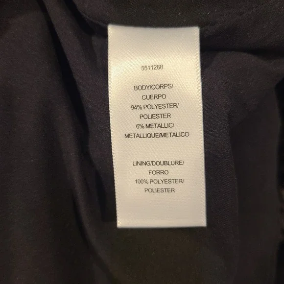 NWT Kay Unger Dress Womens 6 Tall Stella Gown Black Floral Metallic Sleeves Maxi - Picture 9 of 9